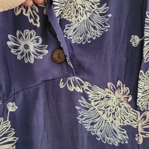 Free People blue floral mini dress size S - Picture 4 of 5